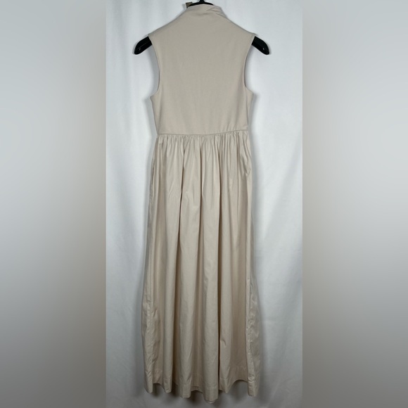 New J CREW Fitted Knit Mockneck Dress with Poplin Skirt In Cream Size S - Picture 10 of 15